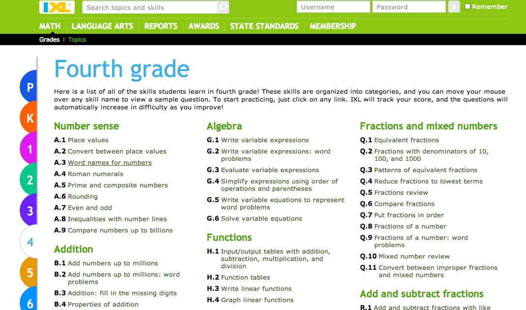 Math Websites Mrs. Simmons' 4th Grade Class